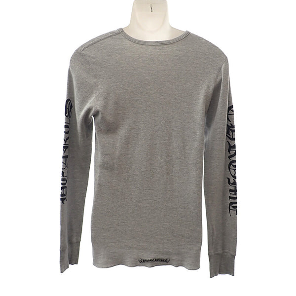 クロムハーツ CHROME HEARTS サーマル ロングスリーブ L 4.08E+11 長袖Ｔシャツ コットン ポリエステル グレー メンズ【中古】【ABランク】
