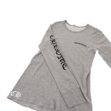 クロムハーツ CHROME HEARTS サーマル ロングスリーブ L 4.08E+11 長袖Ｔシャツ コットン ポリエステル グレー メンズ【中古】【ABランク】
