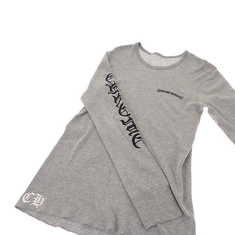 クロムハーツ CHROME HEARTS サーマル ロングスリーブ L 4.08E+11 長袖Ｔシャツ コットン ポリエステル グレー メンズ【中古】【ABランク】