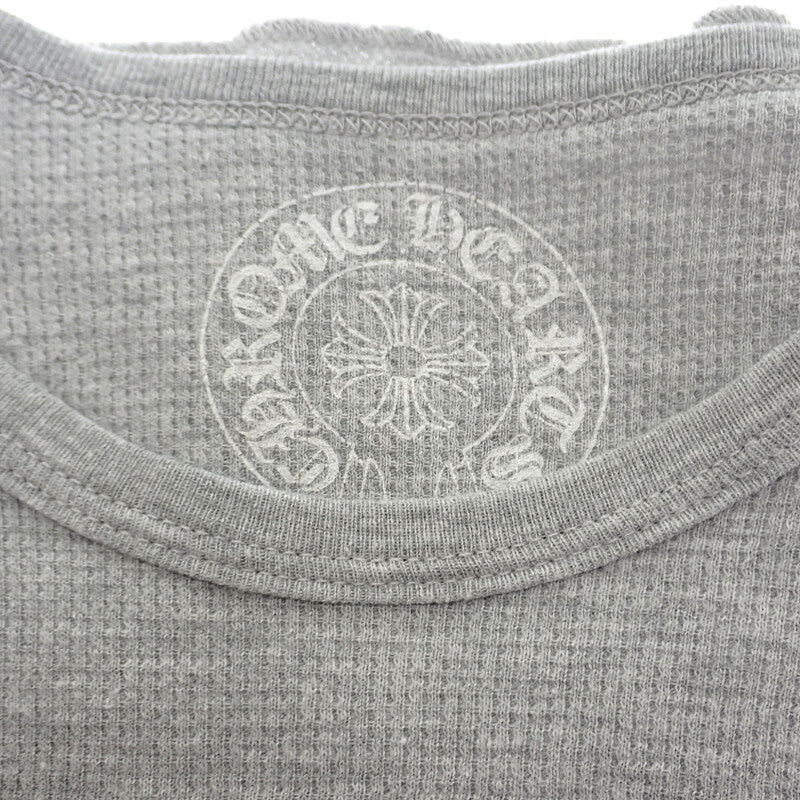 クロムハーツ CHROME HEARTS サーマル ロングスリーブ L 4.08E+11 長袖Ｔシャツ コットン ポリエステル グレー メンズ【中古】【ABランク】
