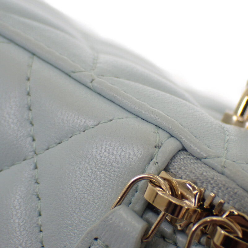 シャネル CHANEL バニティ チェーンショルダー AP2199 2WAYバッグ ラムスキン ライトブルー ゴールド金具 レディース【中古】【Aランク】