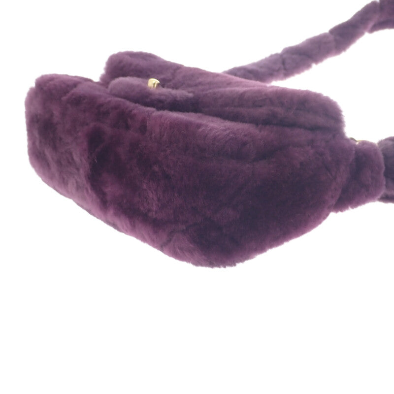 シャネル CHANEL シアリング フラップバッグ AS3354B08467 ショルダーバッグ ラムスキン シアリング パープル ゴールド金具 レディース【中古】【Aランク】