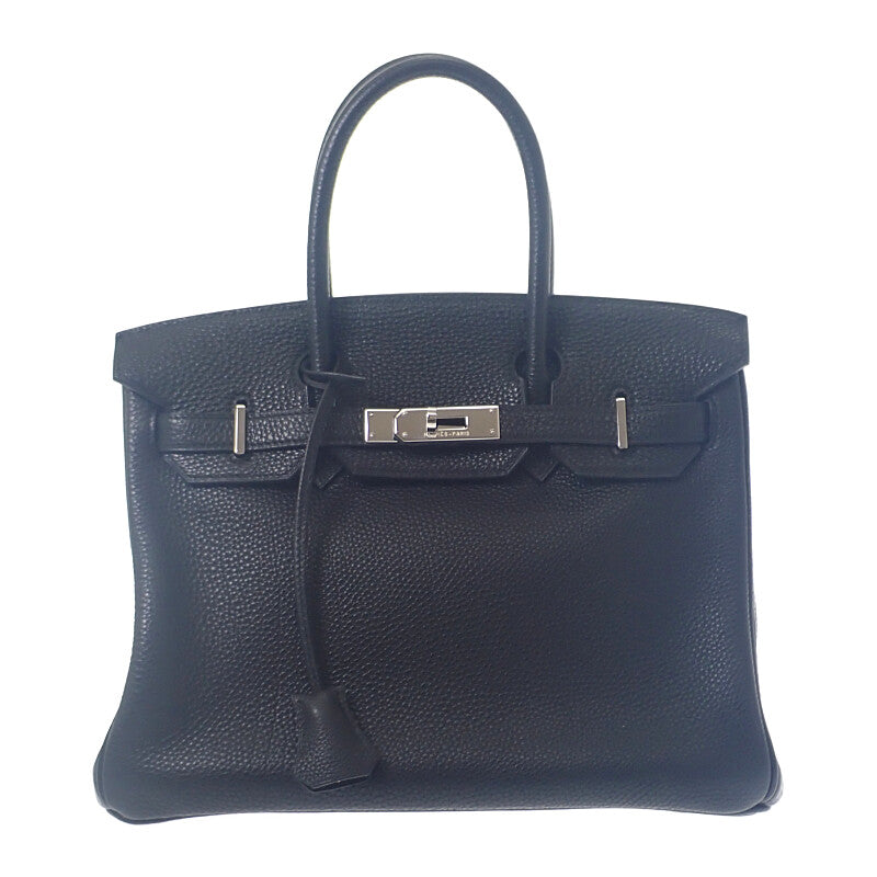 エルメス HERMES バーキン 30 ハンドバッグ トゴ ブラック シルバー金具 レディース【中古】【ABランク】