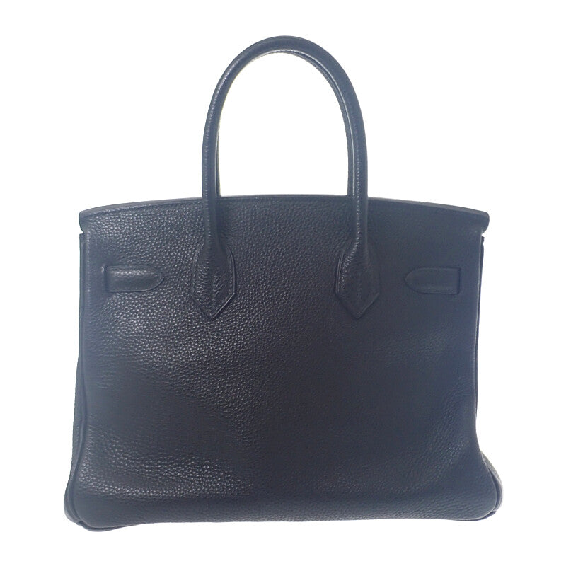 エルメス HERMES バーキン 30 ハンドバッグ トゴ ブラック シルバー金具 レディース【中古】【ABランク】