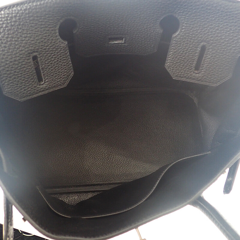 エルメス HERMES バーキン 30 ハンドバッグ トゴ ブラック シルバー金具 レディース【中古】【ABランク】