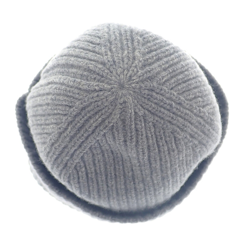 ルイヴィトン LOUIS VUITTON ビーニー・LVヘッドライン ニット帽子 モノグラム M94833 ニットキャップ ウール グレー ホワイト レディース メンズ【中古】【Aランク】