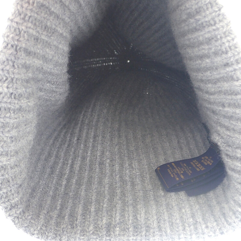 ルイヴィトン LOUIS VUITTON ビーニー・LVヘッドライン ニット帽子 モノグラム M94833 ニットキャップ ウール グレー ホワイト レディース メンズ【中古】【Aランク】