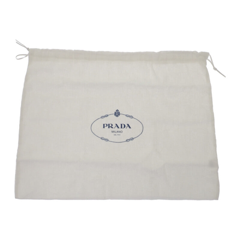 プラダ PRADA デュエット バケットバッグ 1BH038 2WAYバッグ ハンドバッグ ショルダーバッグ ナイロン レザー グレー ゴールド金具 レディース【中古】【Aランク】