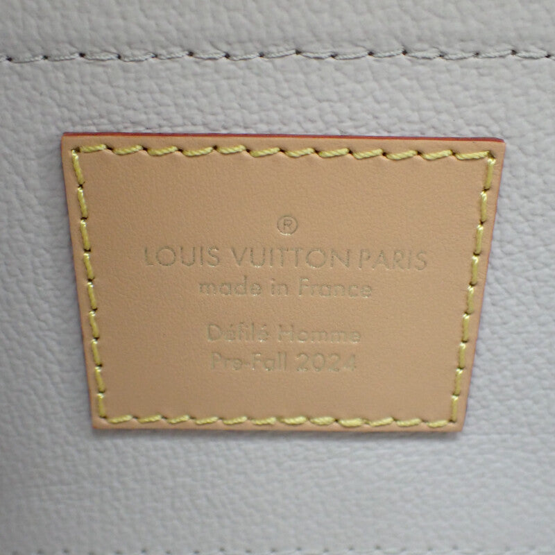 ルイヴィトン LOUIS VUITTON ロッカードップ・キット N40753 ハンドバッグ デニム レザー ブルー ゴールド金具 メンズ レディース【中古】【Aランク】