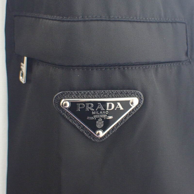 プラダ PRADA Re-Nylon コットンシャツ 38 P415FS2121YY2 長袖シャツ コットン リサイクルポリアミド ホワイト ブラック レディース【中古】【Aランク】