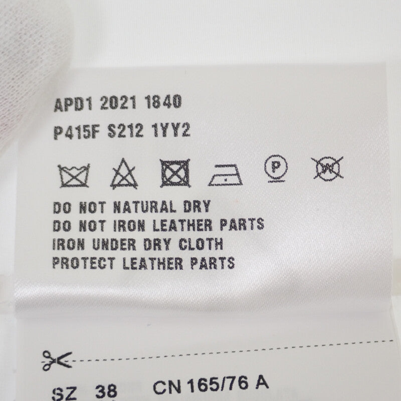 プラダ PRADA Re-Nylon コットンシャツ 38 P415FS2121YY2 長袖シャツ コットン リサイクルポリアミド ホワイト ブラック レディース【中古】【Aランク】