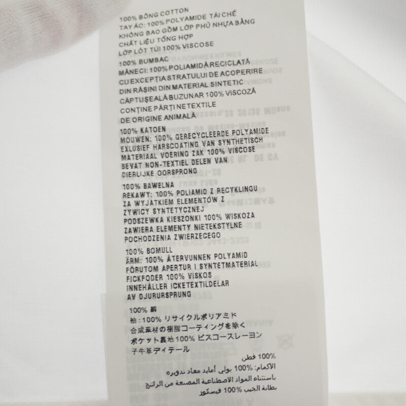 プラダ PRADA Re-Nylon コットンシャツ 38 P415FS2121YY2 長袖シャツ コットン リサイクルポリアミド ホワイト ブラック レディース【中古】【Aランク】