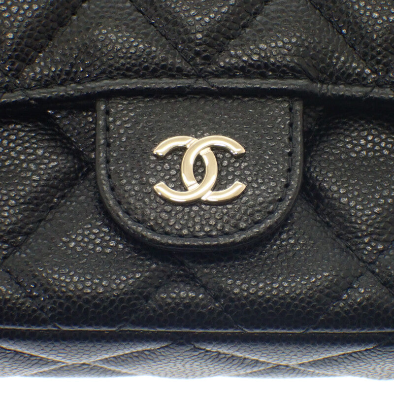 シャネル CHANEL フラップフォンケース AP2096_B10583_C3906 ショルダーバッグ カーフ ブラック ゴールド金具 レディース【中古】【SAランク】