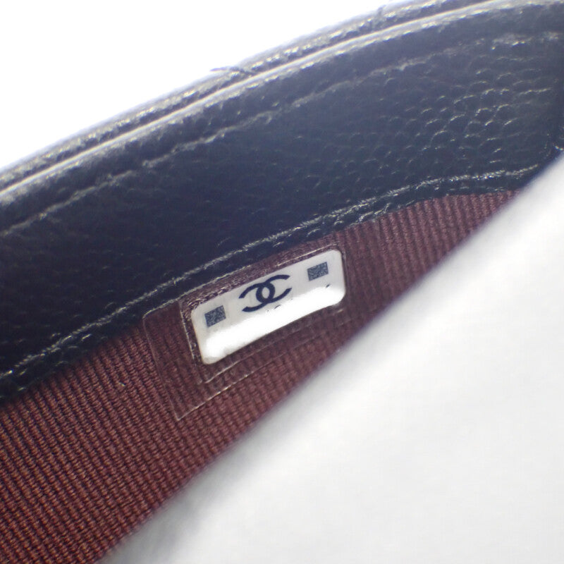 シャネル CHANEL フラップフォンケース AP2096_B10583_C3906 ショルダーバッグ カーフ ブラック ゴールド金具 レディース【中古】【SAランク】