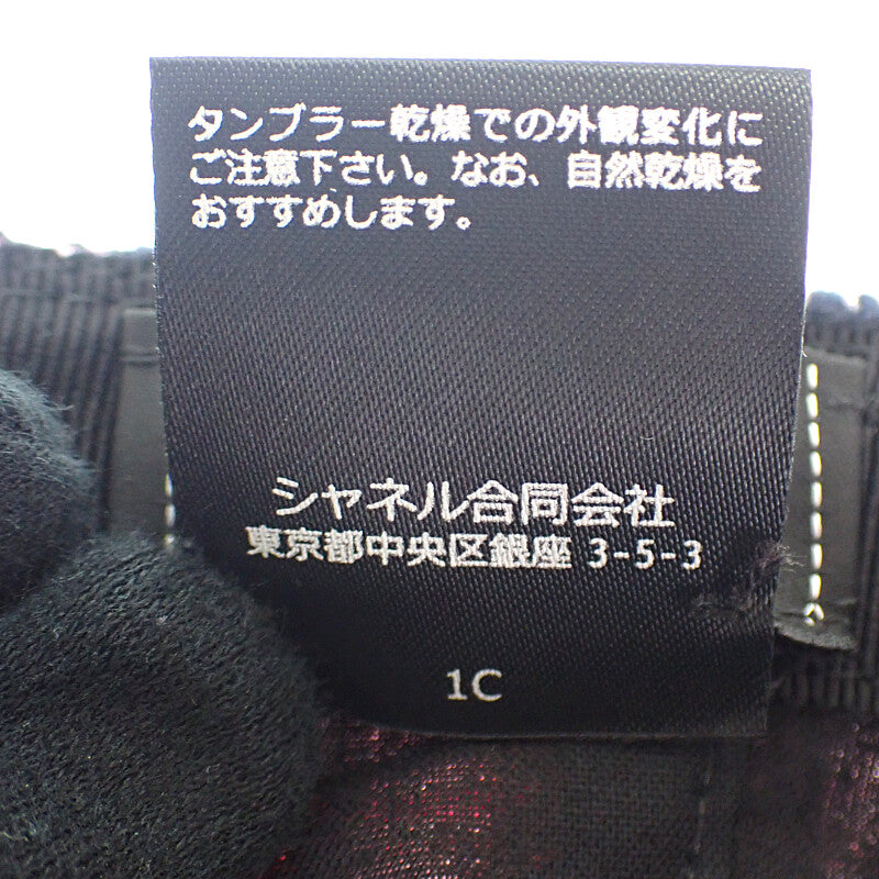 シャネル CHANEL ココマーク ツイード AAA008_B16357_NX209 キャップ コットン ピンク シルバー金具 レディース【中古】【Aランク】