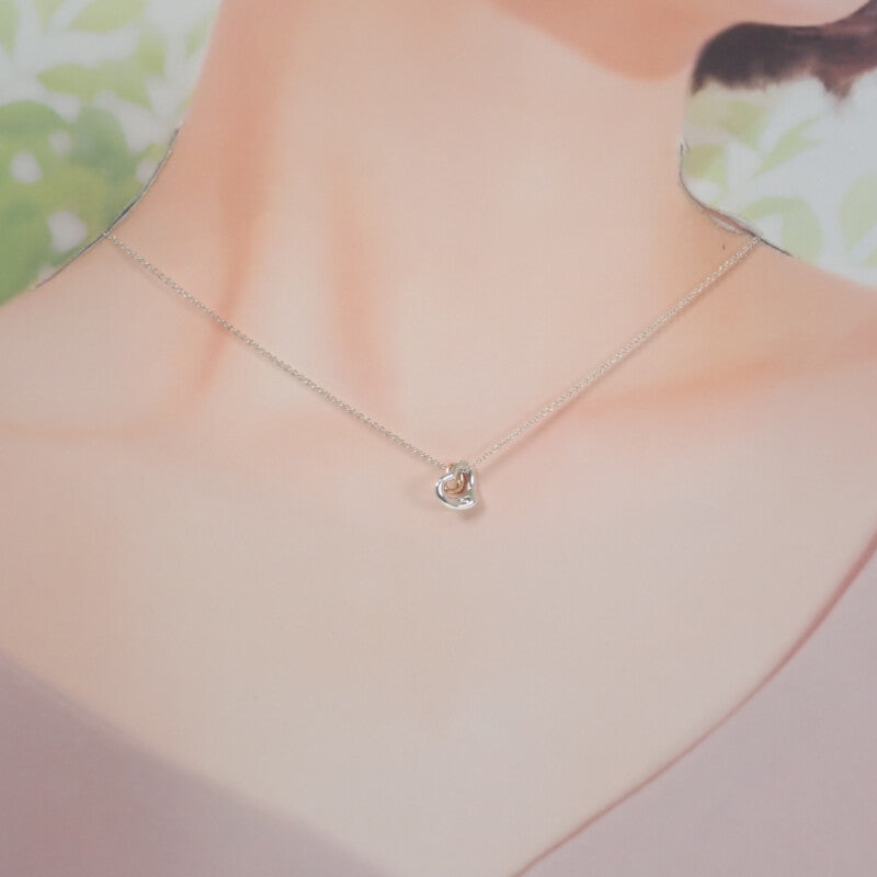 ティファニー TIFFANY&Co. オープンハートペンダント エクストラミニ 60991561 ネックレス シルバー925 K18ピンクゴールド レディース【中古】【Aランク】