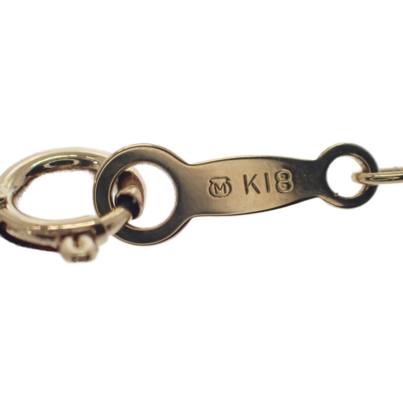 ミキモト MIKIMOTO 3連 パールペンダント ネックレス K18イエローゴールド アコヤ真珠 ダイヤモンド レディース【中古】【Aランク】