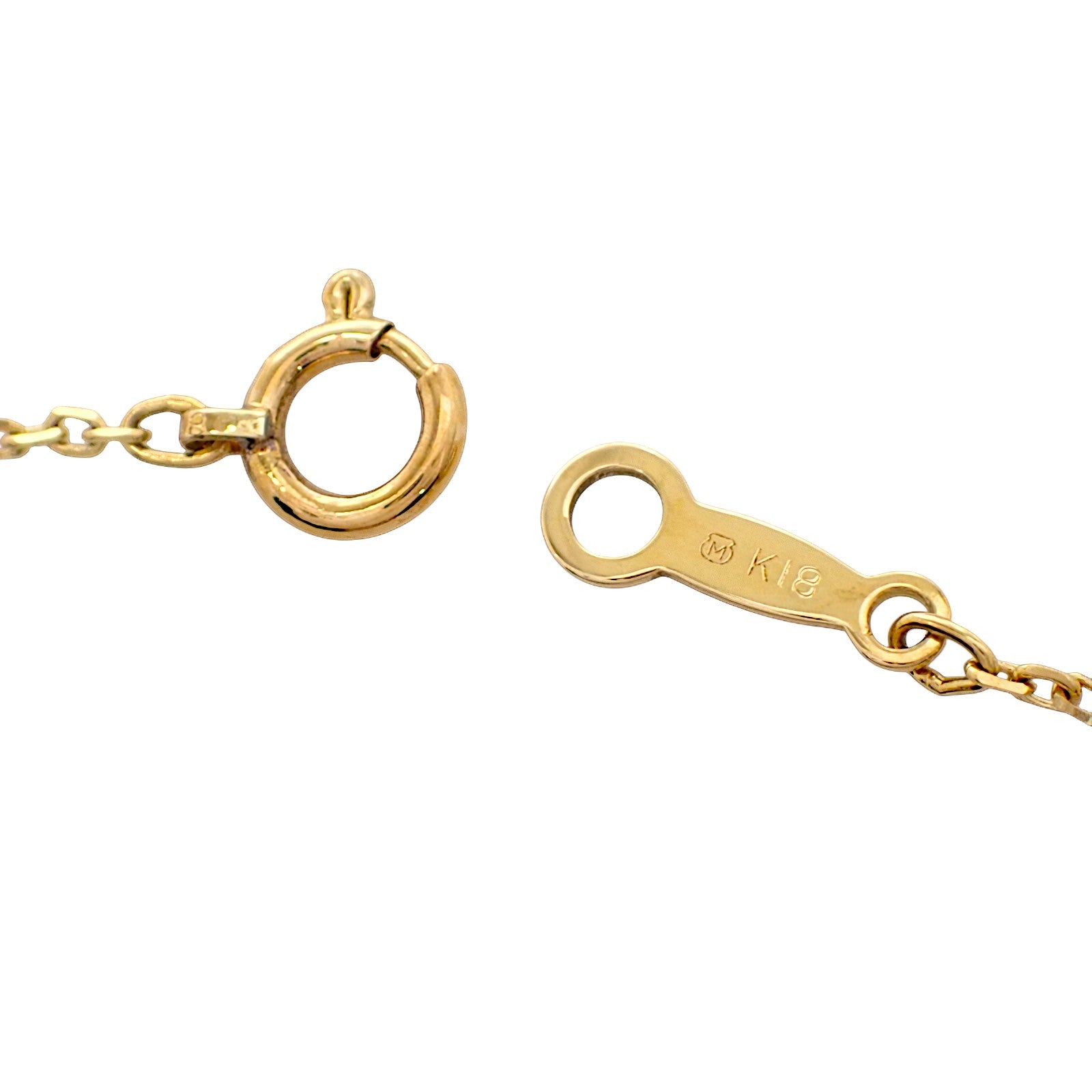 ミキモト MIKIMOTO 3連 パールペンダント ネックレス K18イエロー