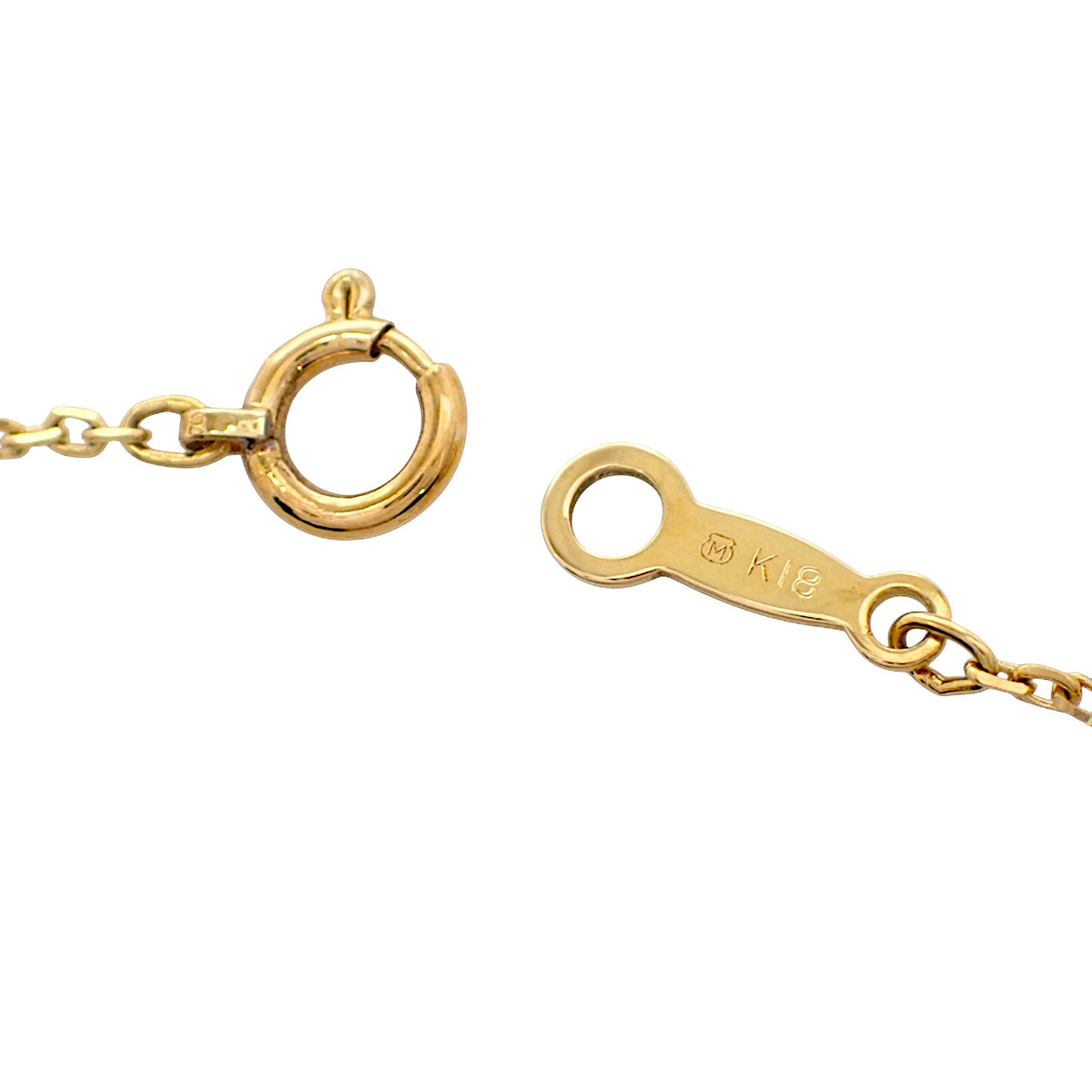 Mikimoto MIKIMOTO Triple Pearl Pendant Necklace K18 Yellow Gold Akoya Pearl Diamond Gold Ladies [Used] [A Rank]