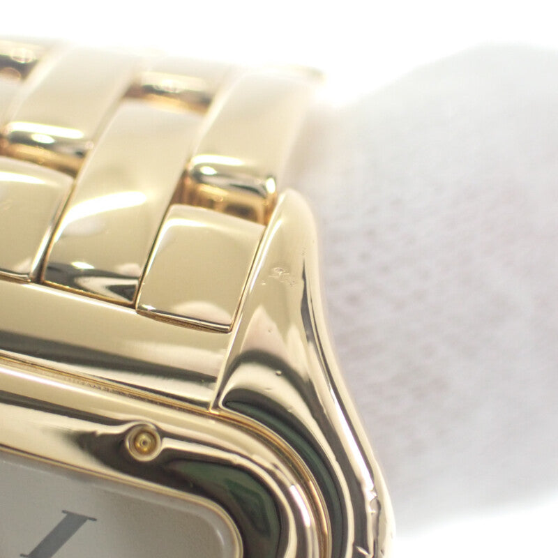 カルティエ CARTIER パンテールLM W25014B9 腕時計 K18イエローゴールド クオーツ シルバー文字盤 レディース メンズ【中古】【Aランク】