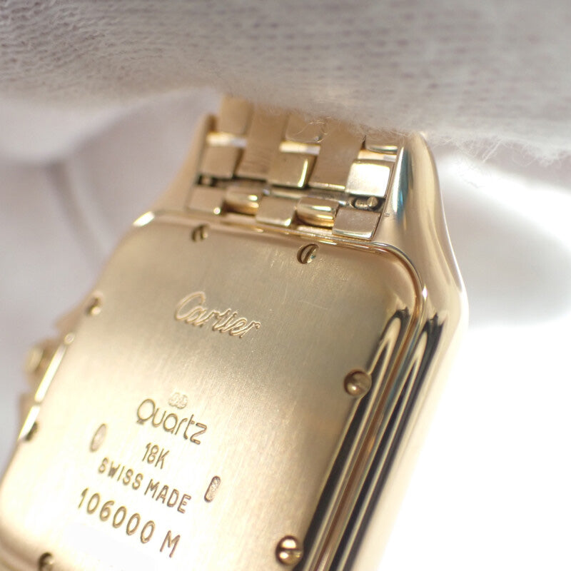 カルティエ CARTIER パンテールLM W25014B9 腕時計 K18イエローゴールド クオーツ シルバー文字盤 レディース【中古】【Aランク】