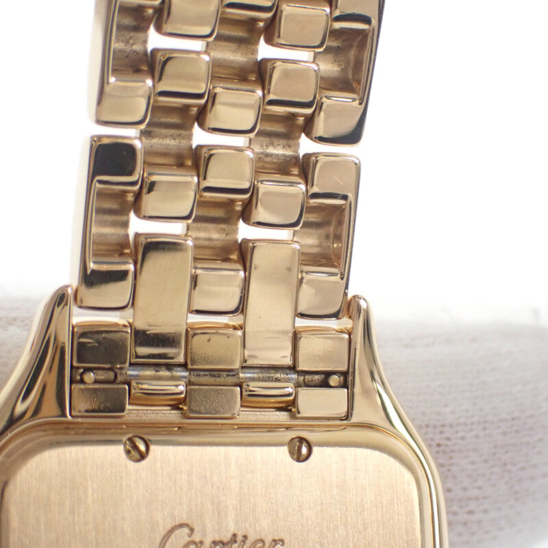 カルティエ CARTIER パンテールLM W25014B9 腕時計 K18イエローゴールド クオーツ シルバー文字盤 レディース メンズ【中古】【Aランク】