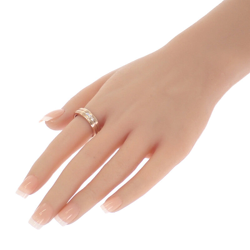 デザインジュエリー 3PD 18号 リング K18ピンクゴールド ダイヤモンド メンズ レディース【中古】【Aランク】