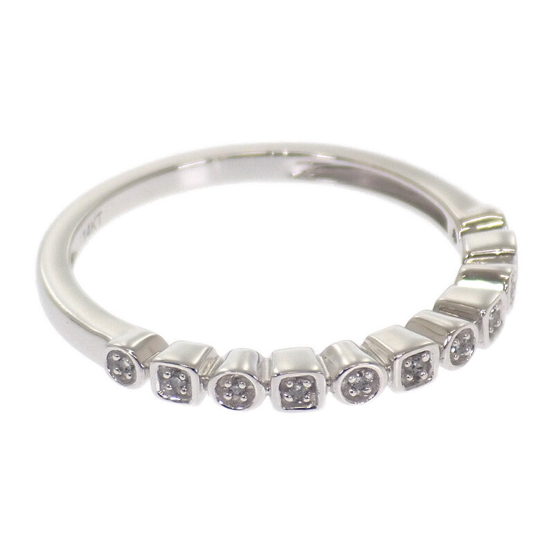 デザインジュエリー 15号 リング ダイヤモンド K14ホワイトゴールド レディース【中古】【Aランク】