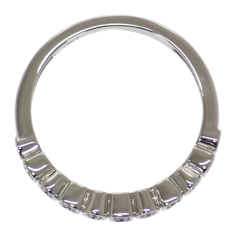 デザインジュエリー 15号 リング ダイヤモンド K14ホワイトゴールド レディース【中古】【Aランク】