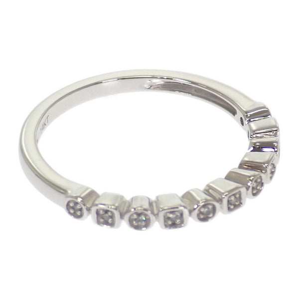 デザインジュエリー 11PD 15号 リング K14ホワイトゴールド ダイヤモンド レディース【中古】【Aランク】