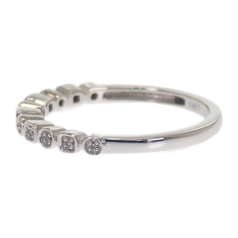 デザインジュエリー 11PD 15号 リング K14ホワイトゴールド ダイヤモンド レディース【中古】【Aランク】