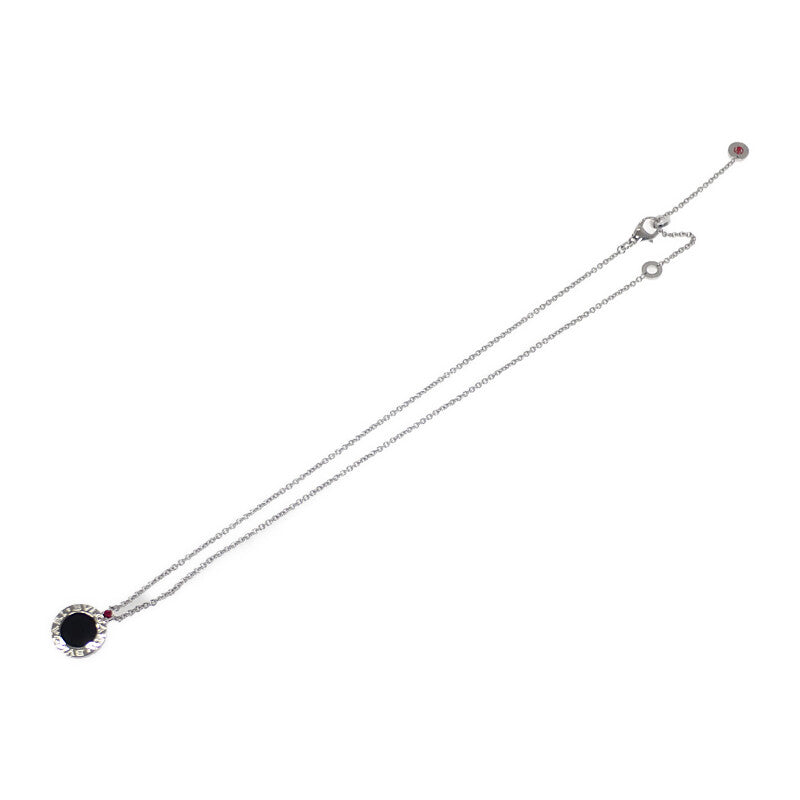 ブルガリ BVLGARI セーブ・ザ・チルドレン 356910 ネックレス シルバー925 オニキス ルビー ブラック レディース メンズ【中古】【Aランク】