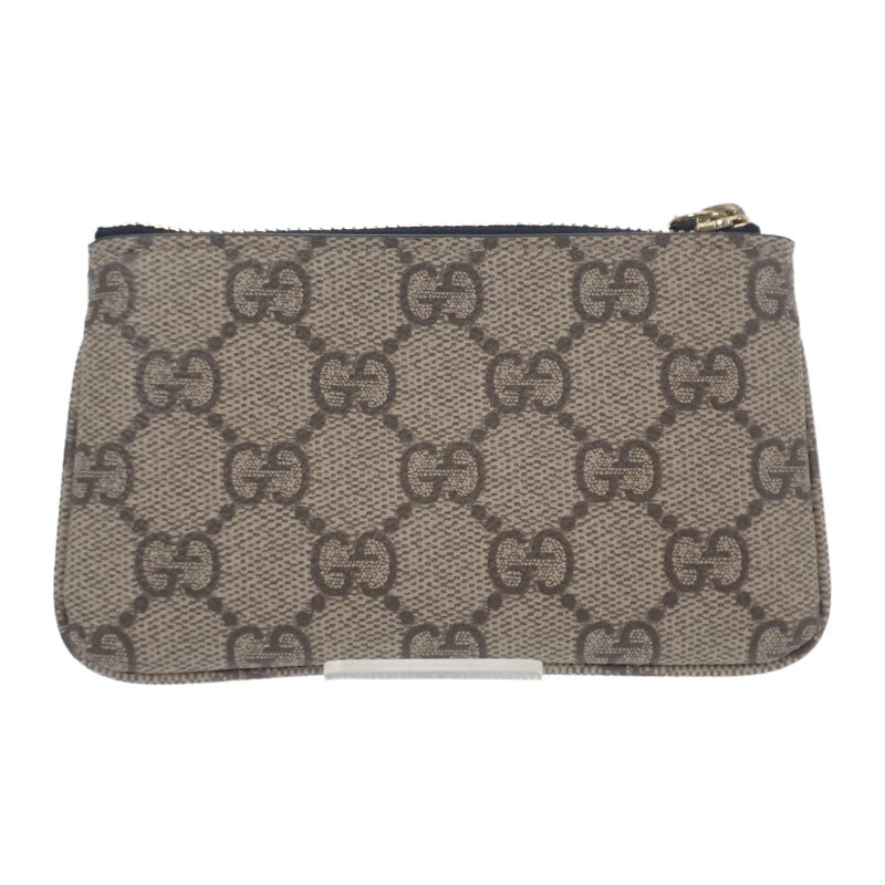 グッチ GUCCI キーケース 819113 コインケース ポリウレタン ブラウン ゴールド金具 レディース【中古】【Aランク】