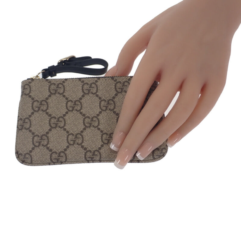 グッチ GUCCI キーケース 819113 コインケース ポリウレタン ブラウン ゴールド金具 レディース【中古】【Aランク】