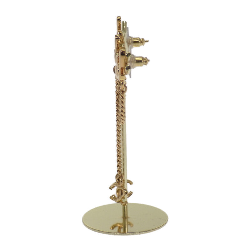 シャネル CHANEL CCロゴチェーン ピアス メタル ゴールド レディース【中古】【Aランク】