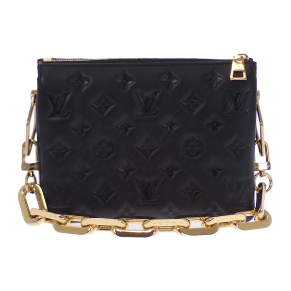 ルイヴィトン LOUIS VUITTON クッサンPM M21263 モノグラム 2WAYバッグ ハンドバッグ ショルダーバッグ クラッチバッグ レザー ブラック ゴールド金具 レディース【中古】【Aランク】