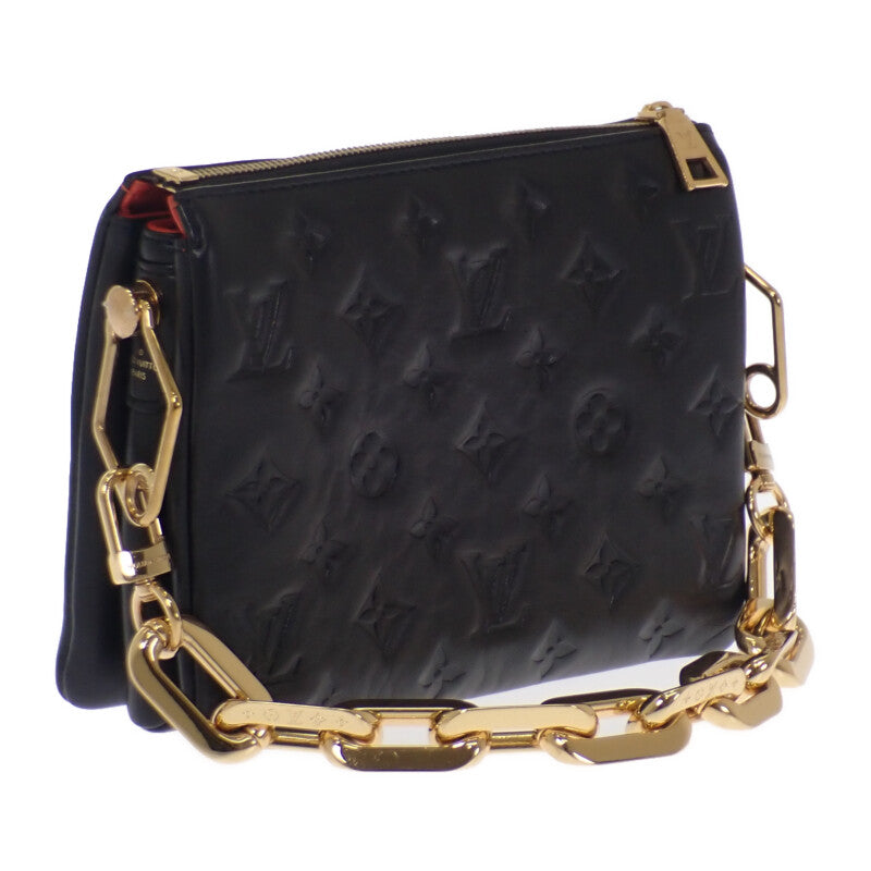 ルイヴィトン LOUIS VUITTON クッサンPM M21263 モノグラム 2WAYバッグ ハンドバッグ ショルダーバッグ クラッチバッグ レザー ブラック ゴールド金具 レディース【中古】【Aランク】