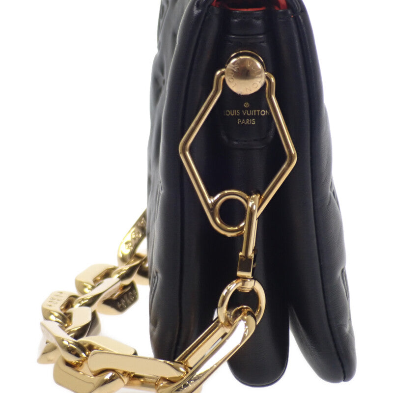 ルイヴィトン LOUIS VUITTON クッサンPM M21263 モノグラム 2WAYバッグ ハンドバッグ ショルダーバッグ クラッチバッグ レザー ブラック ゴールド金具 レディース【中古】【Aランク】