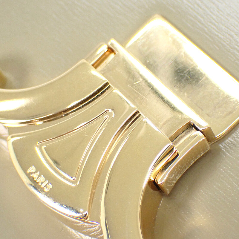 セリーヌ CELINE ティーントリオンフバッグ 188423BF4.18BZ ショルダーバッグ カーフ ダークセピア カーキ ゴールド金具 レディース【中古】【Aランク】