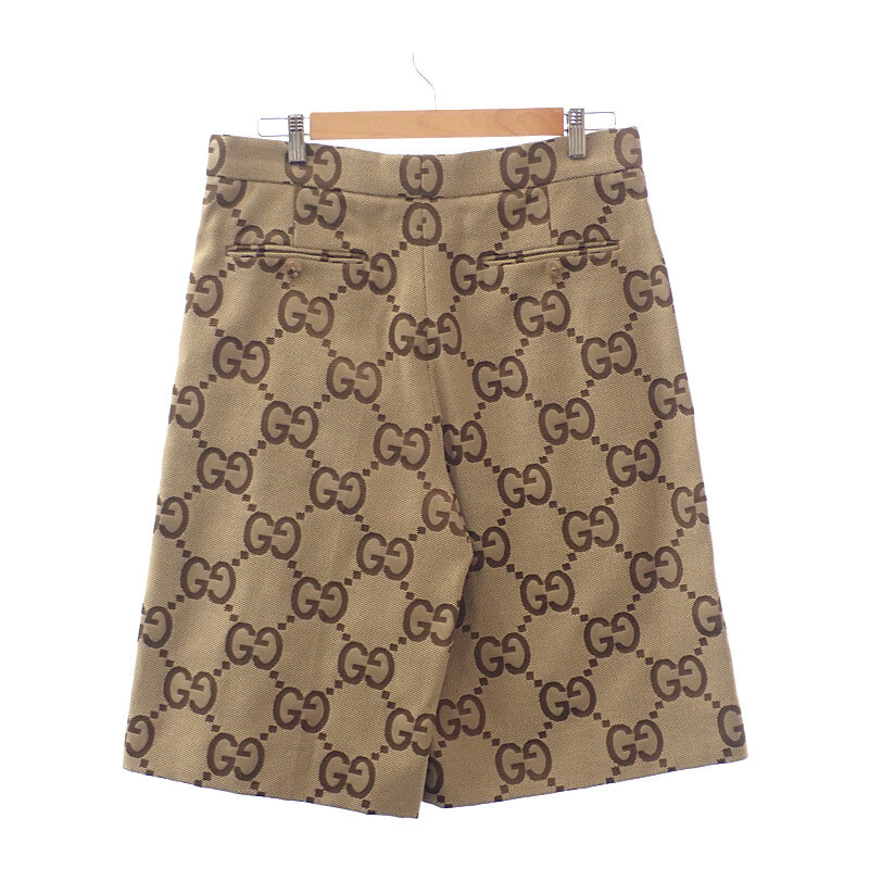 グッチ GUCCI ジャンボGG ハーフ 50 673181_ZAHT6_2580 パンツ コットン ポリエステル ベージュ メンズ【中古】【Aランク】