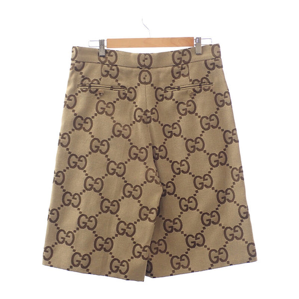 グッチ GUCCI ジャンボGG ハーフ 50 673181_ZAHT6_2580 パンツ コットン ポリエステル ベージュ メンズ【中古】【Aランク】