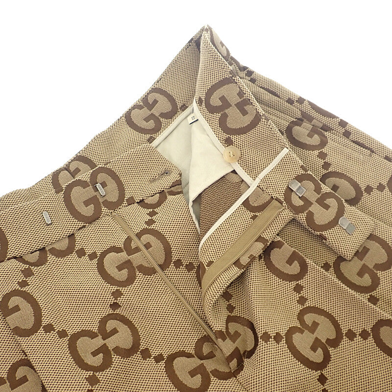 グッチ GUCCI ジャンボGG ハーフ 50 673181_ZAHT6_2580 パンツ コットン ポリエステル ベージュ メンズ【中古】【Aランク】