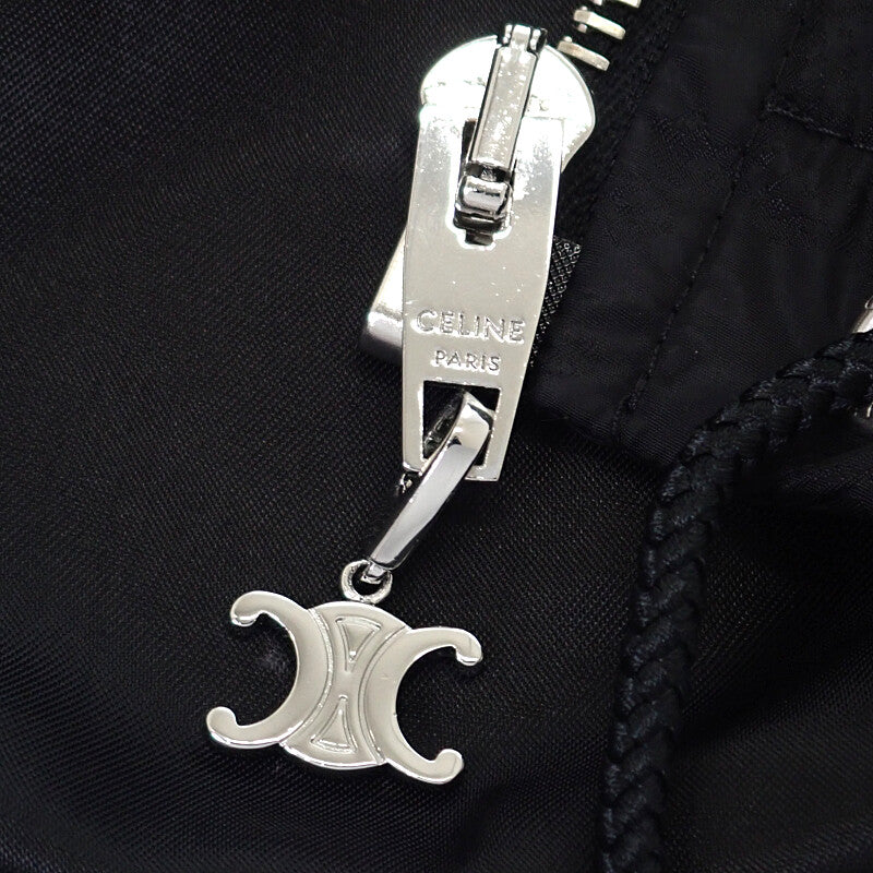 セリーヌ CELINE トリオンフ トラックスーツ RV0L6978Z.38NO ナイロンジャケット ナイロン ブラック メンズ【中古】【Aランク】