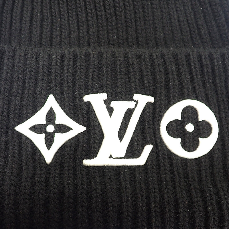 ルイヴィトン LOUIS VUITTON ビーニー・LV ヘッドライン S M77872 ニットキャップ ウール ブラック レディース【中古】【ABランク】