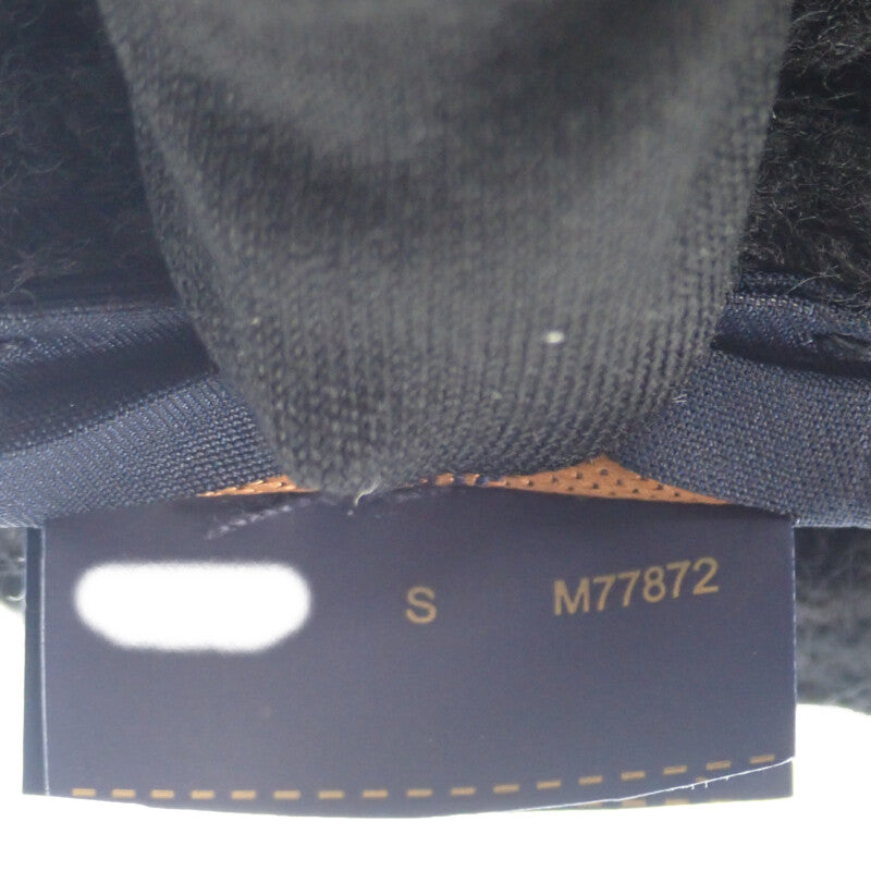ルイヴィトン LOUIS VUITTON ビーニー・LV ヘッドライン S M77872 ニットキャップ ウール ブラック レディース【中古】【ABランク】