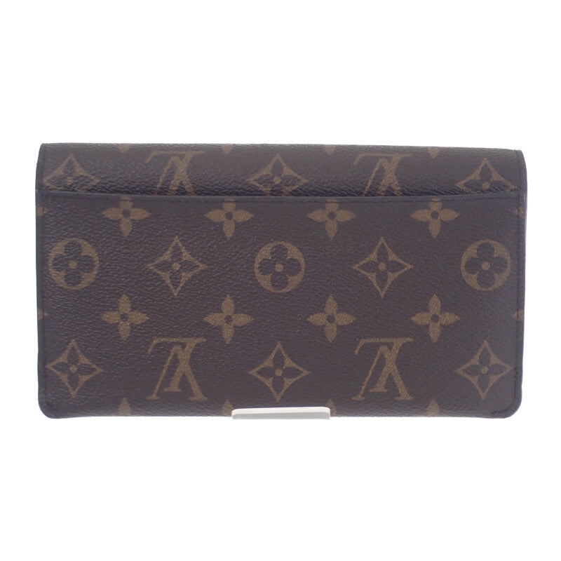 ルイヴィトン LOUIS VUITTON ポルトフォイユ・ジャンヌ M62155 長財布 モノグラムキャンバス フューシャ レディース【中古】【ABランク】
