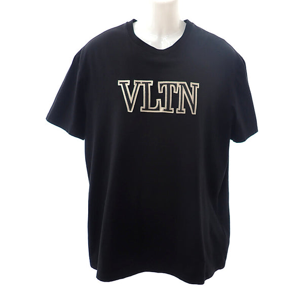 ヴァレンチノ VALENTINO VLTN XL 1V3MG10V8RB_0NO 半袖Ｔシャツ コットン ブラック メンズ【中古】【Aランク】