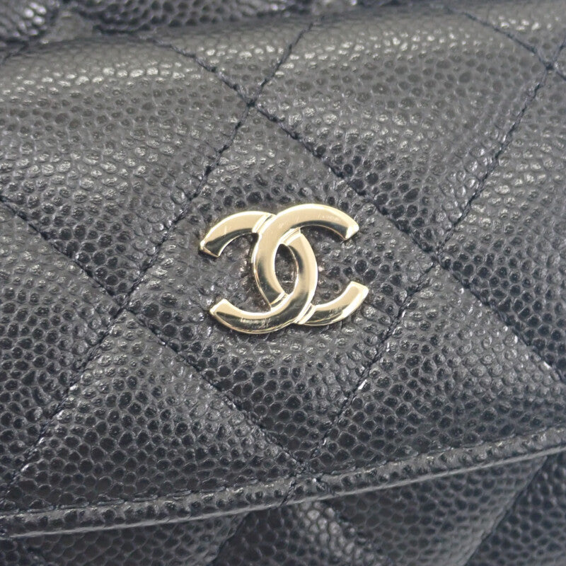 シャネル CHANEL タイムレスクラシック AP3753 リュック・デイパック キャビアスキン ブラック ゴールド金具 レディース【中古】【Aランク】