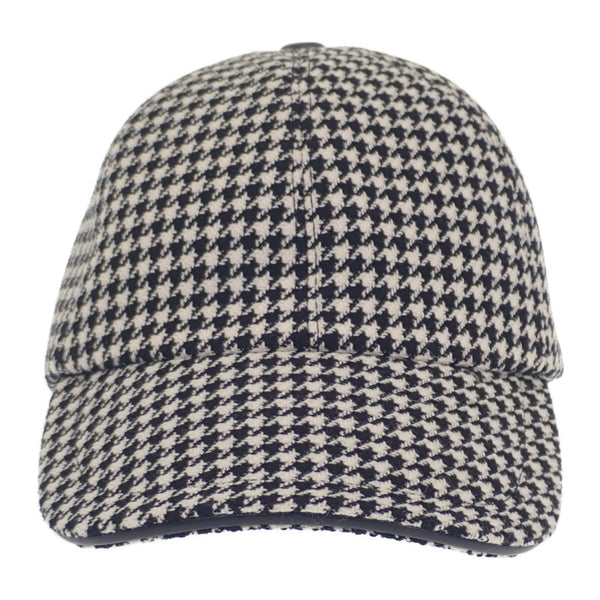 ディオール Dior ベースボール 千鳥格子 25PDP922I120 キャップ ウール ナイロン シルク ブラック ホワイト 57 レディース【中古】【Aランク】