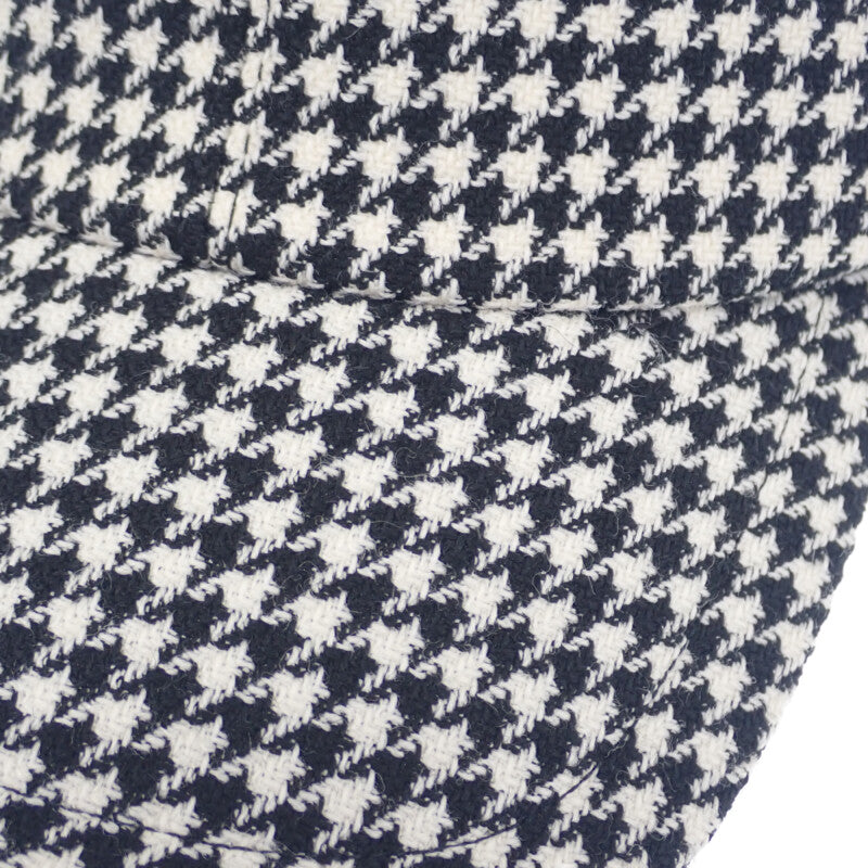 ディオール Dior ベースボール 千鳥格子 25PDP922I120 キャップ ウール ナイロン シルク ブラック ホワイト 57 レディース【中古】【Aランク】